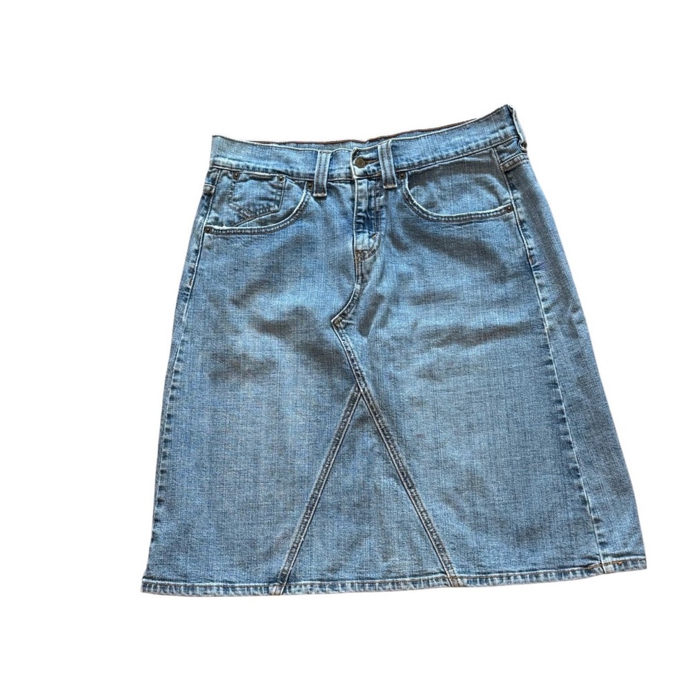 Levi's Size 10 A-Line Denim Midi Skirt